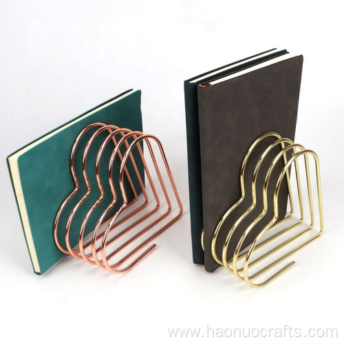 Iron compression love bookend creative office bookshelf